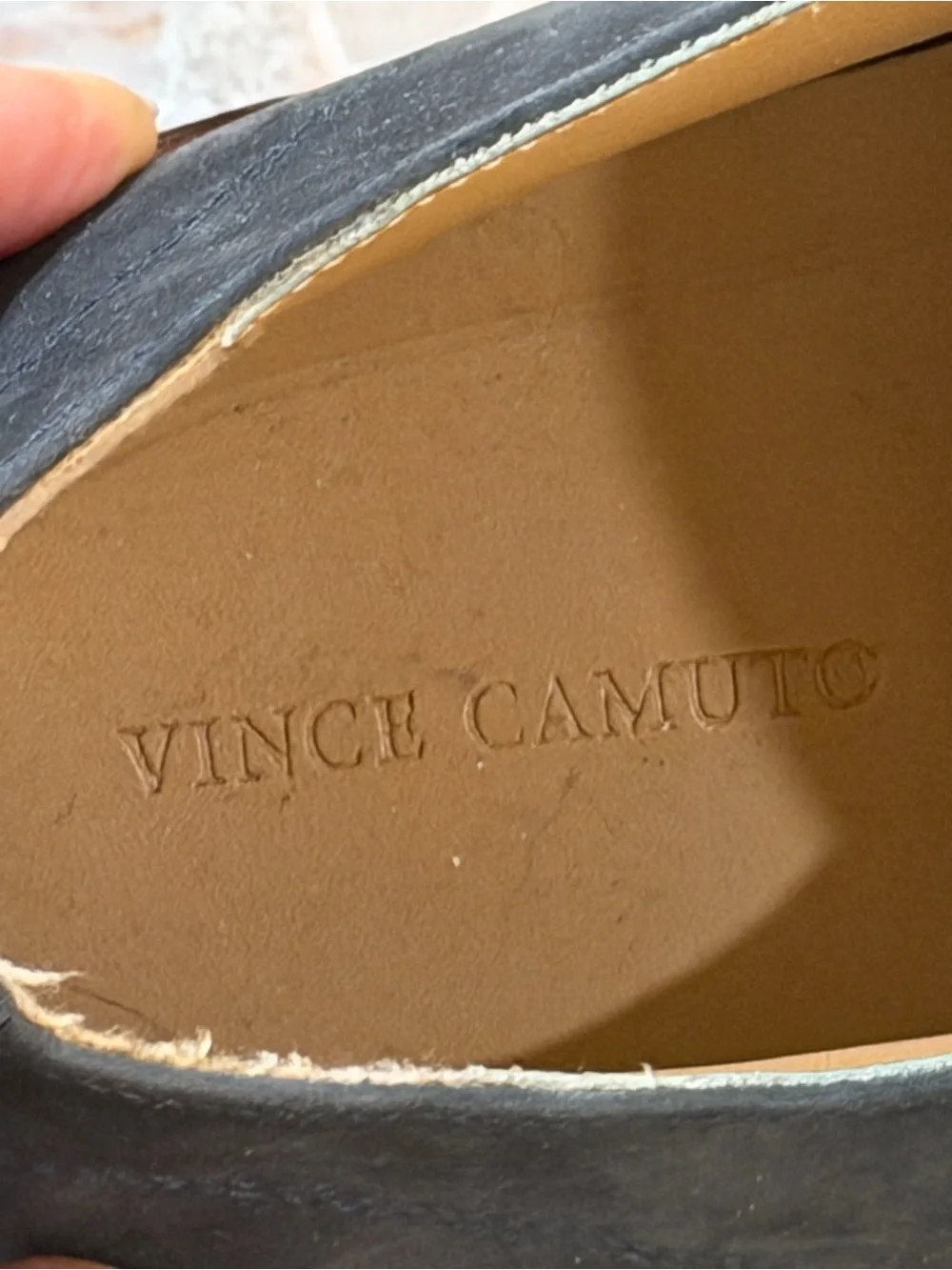 Vince Camuto Men’s Navy Nubuck Leather Derby Oxford Shoes Size 11.5M Casual